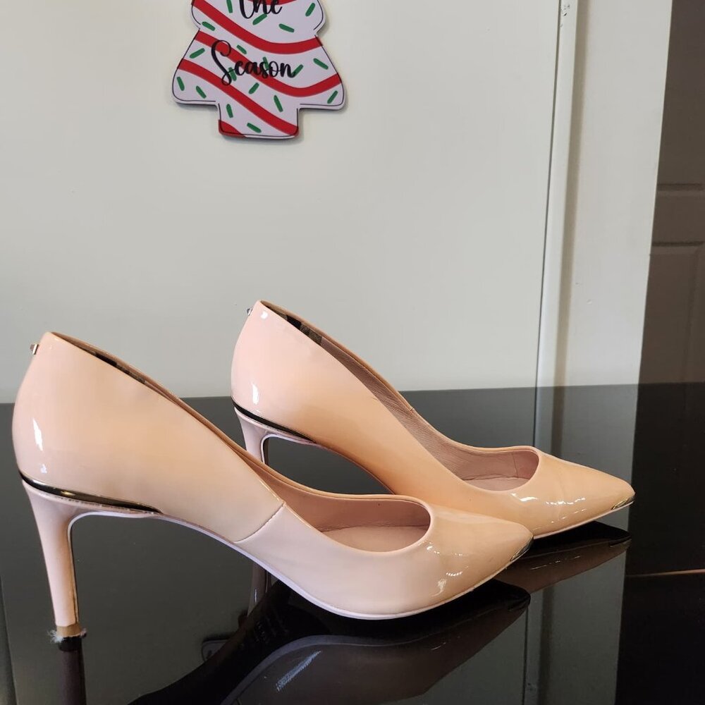 Ted Baker London Blush Pink Patent Pointed-Toe Pumps - Picture 2 of 6